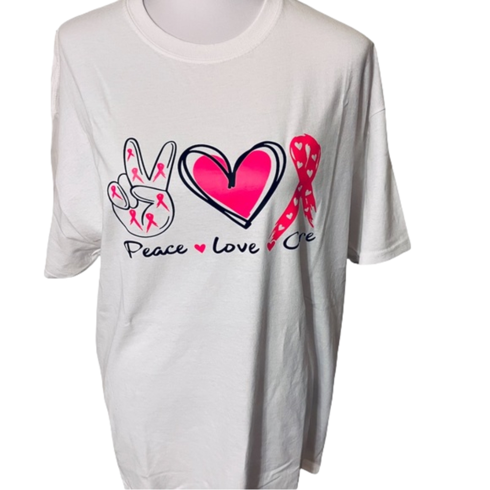 New  Peace Love Cure Women's Tee Shirt